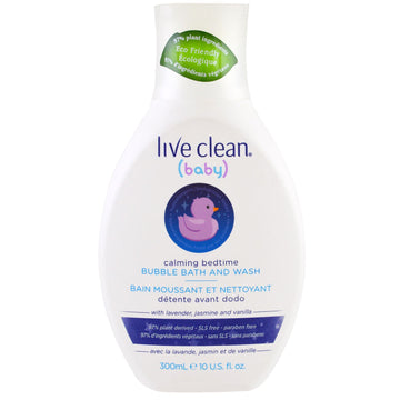 Live Clean, Baby, Calming Bedtime, Bubble Bath & Wash, 10 fl oz (300 ml)