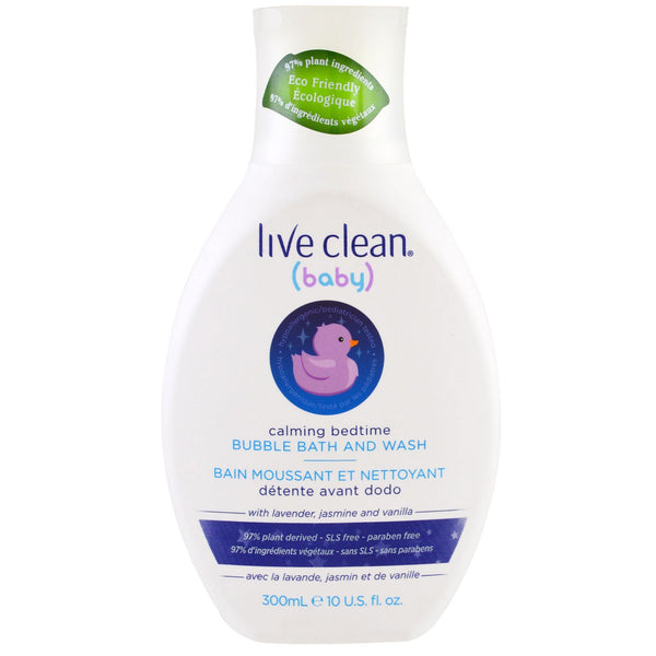 Live Clean, Baby, Calming Bedtime, Bubble Bath & Wash, 10 fl oz (300 ml) - The Supplement Shop
