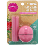 EOS, 100% Natural Shea Lip Balm, Strawberry Sorbet, 2 Pack, 0.39 oz (11 g) - The Supplement Shop