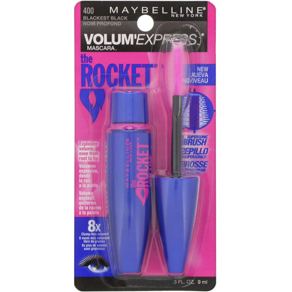 Maybelline, Volum' Express, The Rocket Mascara, 400 Blackest Black, 0.3 fl oz (9 ml) - The Supplement Shop