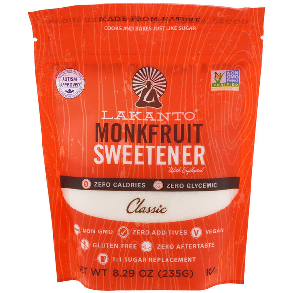 Lakanto, Monkfruit Sweetener with Erythritol, Classic, 8.29 oz (235g) - The Supplement Shop
