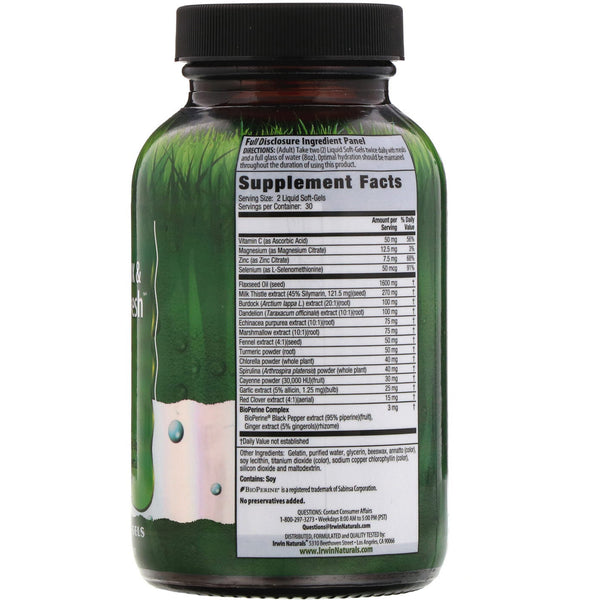 Irwin Naturals, Liver Detox & Blood Refresh, 60 Liquid Soft-Gels - The Supplement Shop