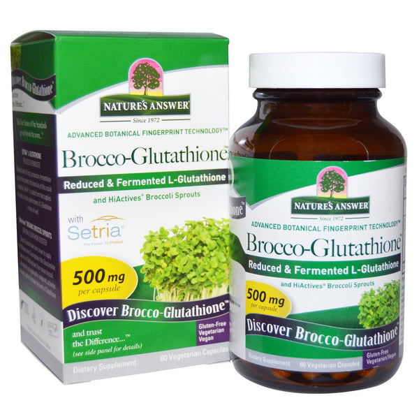 Nature's Answer, Brocco-Glutathione, 500 mg, 60 Vegetarian Capsules - The Supplement Shop