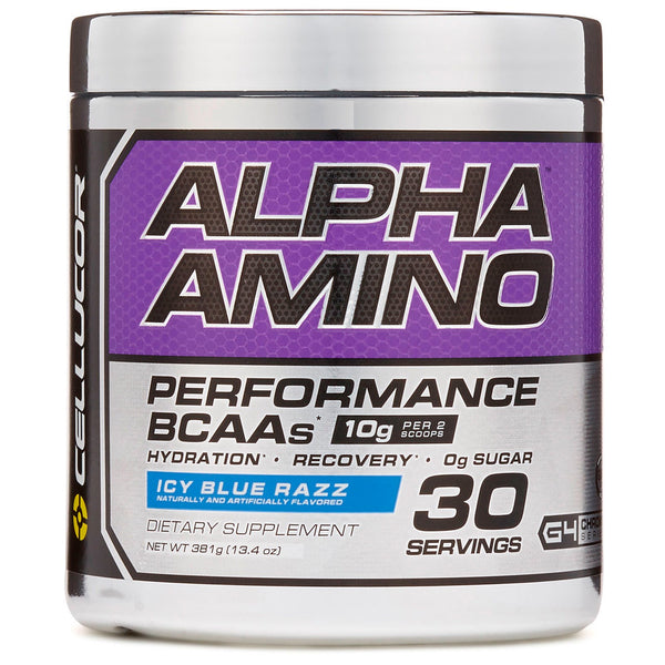 Cellucor, Alpha Amino, Performance BCAAs, Icy Blue Razz, 13.4 oz (381 g) - The Supplement Shop
