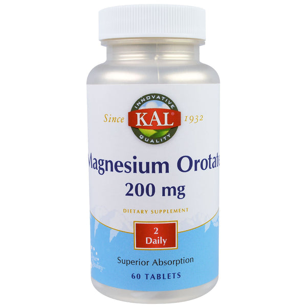 KAL, Magnesium Orotate, 200 mg, 60 Tablets - The Supplement Shop