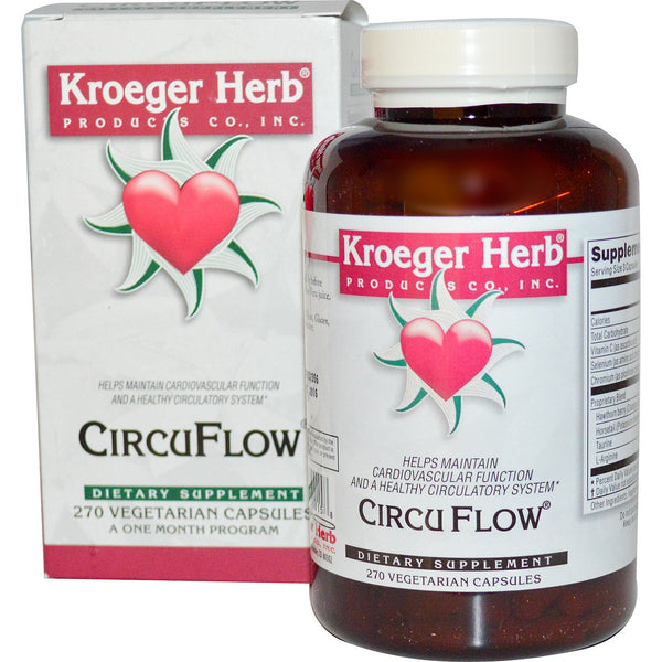 Kroeger Herb Co, CircuFlow, 270 Vegetarian Capsules - The Supplement Shop
