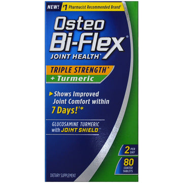 Osteo Bi-Flex, Joint Health, Triple Strength + Turmeric , 80 Coated Tablets
