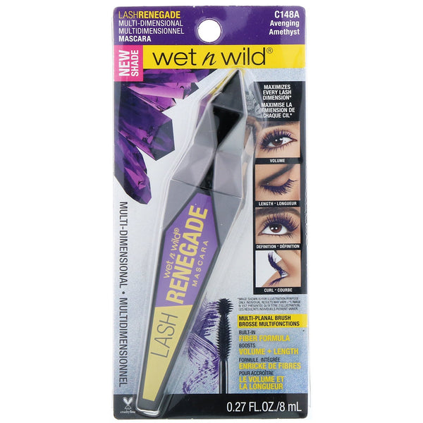 Wet n Wild, Lash Renegade Mascara, Avenging Amethyst, 0.27 fl oz (8 ml) - The Supplement Shop