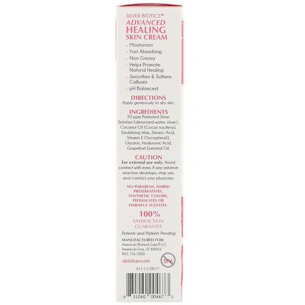American Biotech Labs, Advanced Healing Skin Cream, Natural Grapefruit Scent, 1.2 oz (34 g) - The Supplement Shop