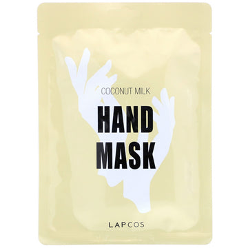 Lapcos, Hand Mask, Coconut Milk, 1 Pair, 0.47 fl oz (14 ml)