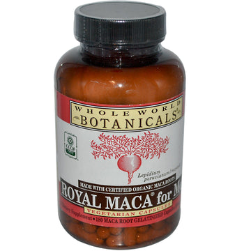 Whole World Botanicals, Royal Maca for Men, Gelatinized, 500 mg, 180 Vegetarian Capsules