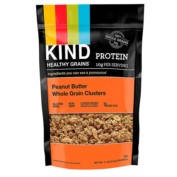 KIND Bars, Healthy Grains, Peanut Butter Whole Grain Clusters, 11 oz (312 g) - The Supplement Shop