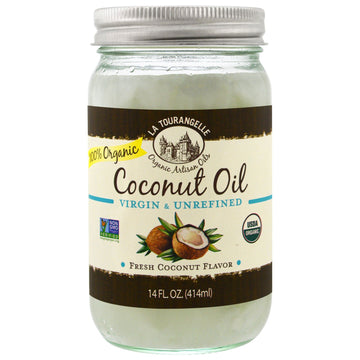 La Tourangelle, Virgin & Unrefined, Organic Coconut Oil, 14 fl oz (414 ml)