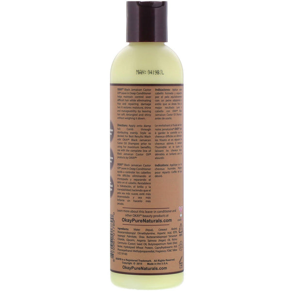 Okay Pure Naturals, Black Jamaican Castor Oil, Leave-in Conditioner, 8 fl oz (237 ml) - The Supplement Shop