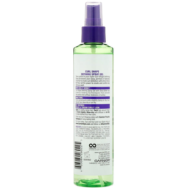 Garnier, Fructis, Curl Shape, Defining Spray Gel, 8.5 fl oz (250 ml) - The Supplement Shop