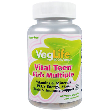 VegLife, Vital Teen Girl Multiple, 60 Vegan Capsules