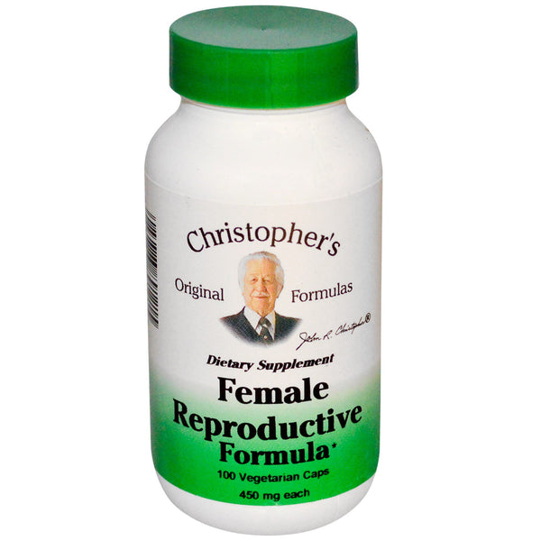 Christopher's Original Formulas, Female Reproductive Formula, 450 mg, 100 Vegetarian Caps - The Supplement Shop