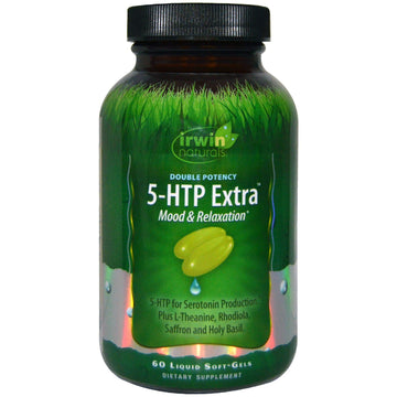 Irwin Naturals, Double Potency, 5-HTP Extra, 60 Liquid Soft-Gels