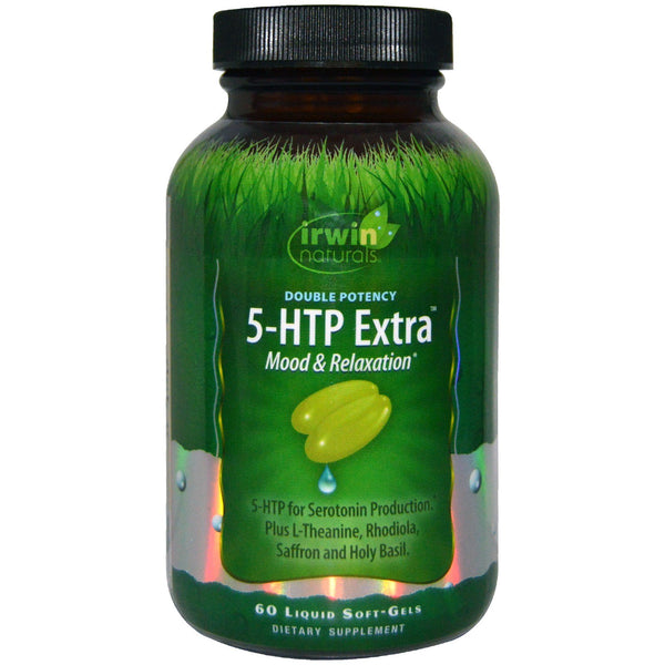 Irwin Naturals, Double Potency, 5-HTP Extra, 60 Liquid Soft-Gels - The Supplement Shop