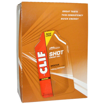 Clif Bar, Clif Shot Energy Gel, Mocha, +50 mg Caffeine, 24 Packets, 1.20 oz (34 g) Each