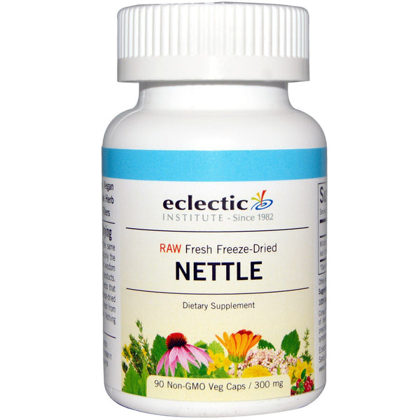 Eclectic Institute, Raw Fresh Freeze-Dried, Nettle, 300 mg, 90 Non-GMO Veg Caps - The Supplement Shop