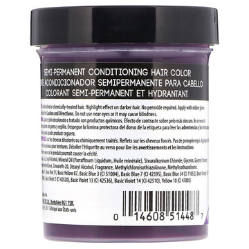 Punky Colour, Semi-Permanent Conditioning Hair Color, Purple, 3.5 fl oz (100 ml)