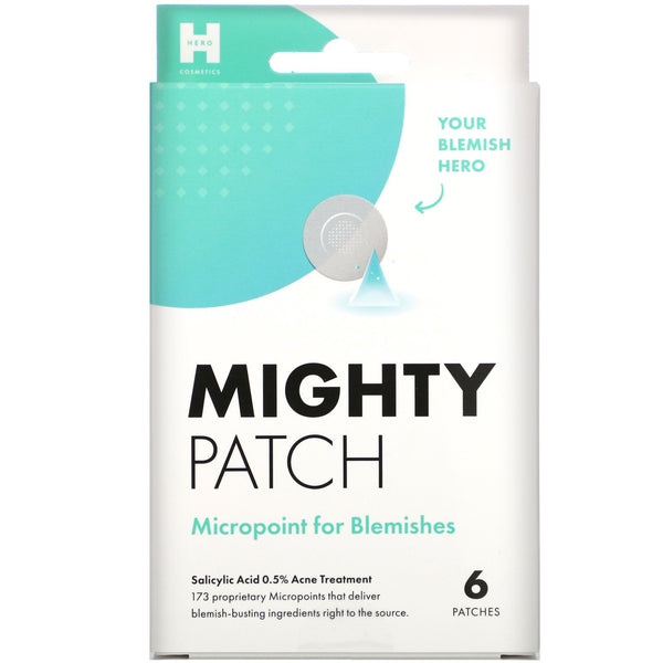 Hero Cosmetics, Mighty Patch, Micropoint for Blemishes, 6 Patches - The Supplement Shop