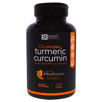 Sports Research, Turmeric Curcumin, C3 Complex, 500 mg, 120 Softgels