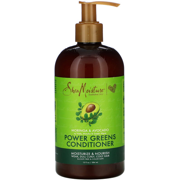SheaMoisture, Power Greens Conditioner, Moringa & Avocado, 13 fl oz (384 ml) - The Supplement Shop