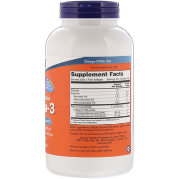 NOW Foods, Omega-3 Fish Oil, 1,000 mg, 200 Fish Softgels