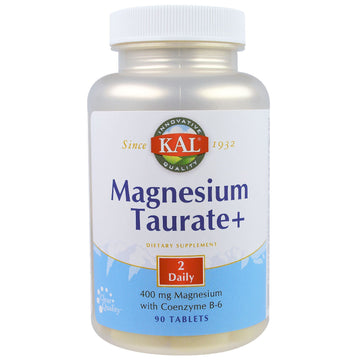 KAL, Magnesium Taurate+, 400 mg, 90 Tablets