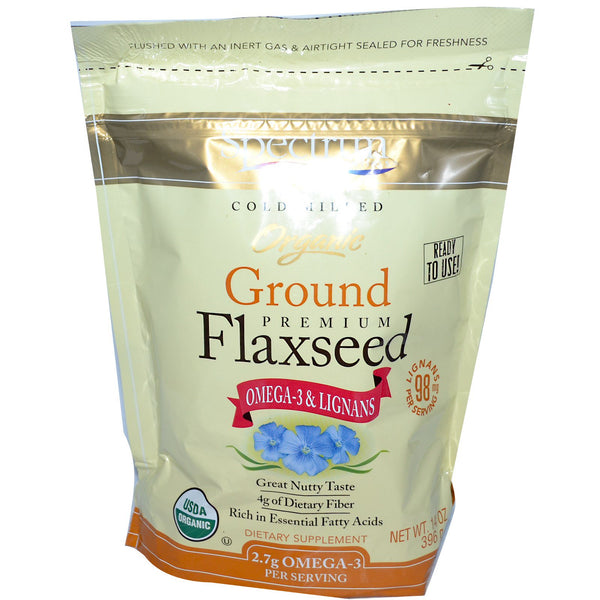 Spectrum Essentials, Organic Ground Premium Flaxseed, 14 oz (396 g) - The Supplement Shop