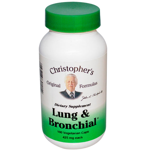 Christopher's Original Formulas, Lung and Bronchial, 425 mg, 100 Vegetarian Caps - The Supplement Shop