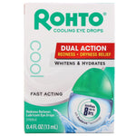 Rohto, Cooling Eye Drops, Dual Action Redness + Dryness Relief, 0.4 fl oz (13 ml) - The Supplement Shop
