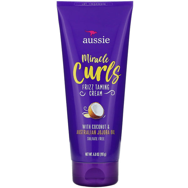 Aussie, Miracle Curls, Frizz Taming Cream, Coconut & Australian Jojoba Oil, 6.8 oz (193 g) - The Supplement Shop