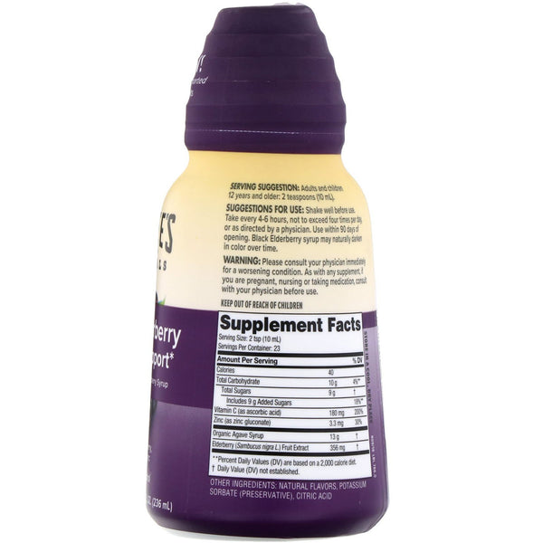 Zarbee's, Black Elderberry Immune Support, 8 fl oz (236 ml) - The Supplement Shop