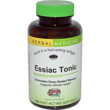 Herbs Etc., Essiac Tonic, Alcohol Free, 120 Fast-Acting Softgels