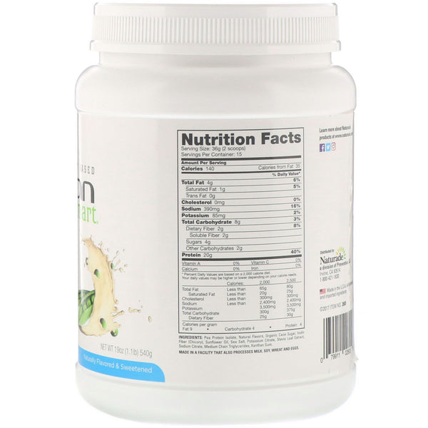 VeganSmart, Pea Protein Vegan Shake, Vanilla, 19 oz (540 g) - The Supplement Shop