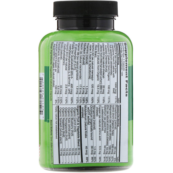 NATURELO, One Daily Multivitamin for Men, 120 Vegetarian Capsules - The Supplement Shop
