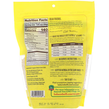 Bob's Red Mill, Organic Scottish Oatmeal, 20 oz (567 g)