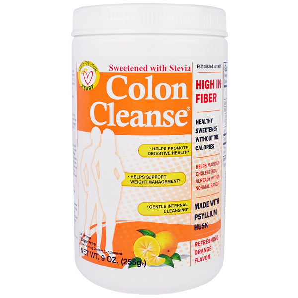 Health Plus, Colon Cleanse, Sweetened with Stevia, Refreshing Orange Flavor, 9 oz (255 g) - The Supplement Shop