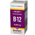 Superior Source, Methylcobalamin B-12, 10,000 mcg, 30 MicroLingual Instant Dissolve Tablets - The Supplement Shop