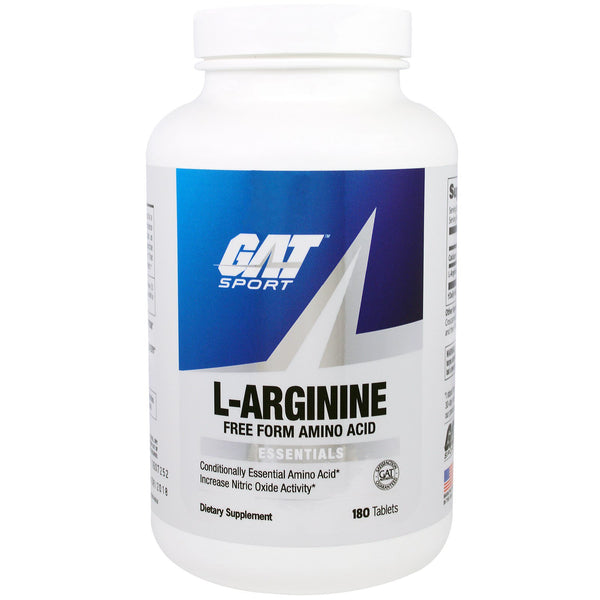GAT, L-Arginine, Free Form, 180 Tablets - The Supplement Shop