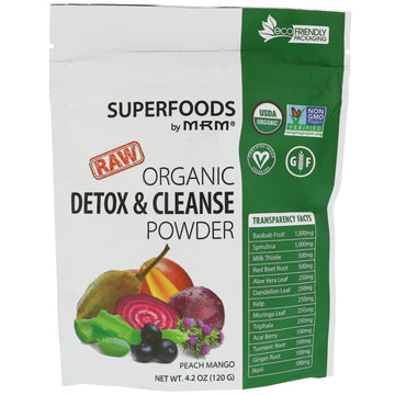 MRM, Organic Detox & Cleanse Powder, Peach Mango, 4.2 oz (120 g)
