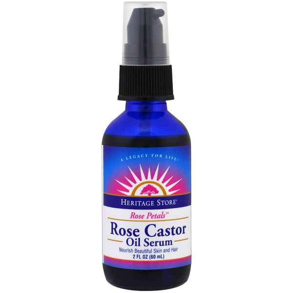 Heritage Store, Rose Castor Oil Serum, 2 fl oz (60 ml) - The Supplement Shop