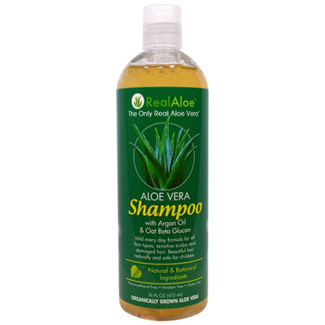 Real Aloe, Aloe Vera Shampoo with Argan Oil & Oat Beta Glucan, 16 fl oz (473 mL)