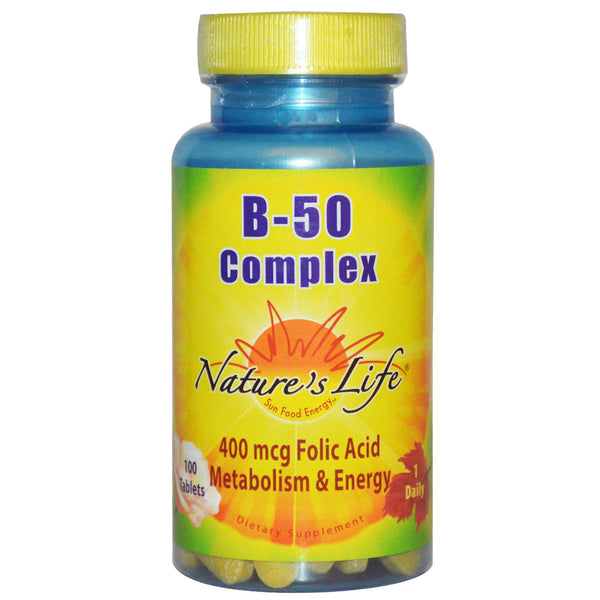 Nature's Life, B- 50 Complex, 100 Tablets - The Supplement Shop