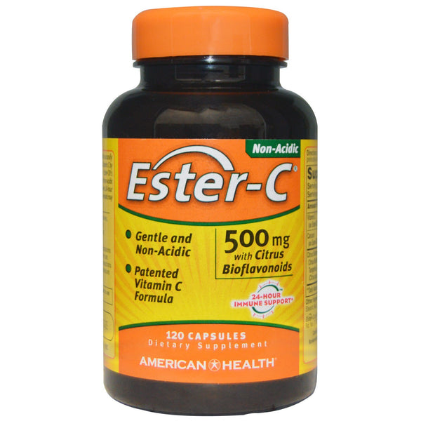 American Health, Ester-C with Citrus Bioflavonoids, 500 mg, 120 Capsules - The Supplement Shop