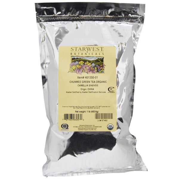Starwest Botanicals, Organic Chunmee Green Tea, 1 lb (453.6 g) - The Supplement Shop