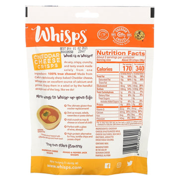 Whisps, Cheddar Cheese Crisps,  2.12 oz (60 g)